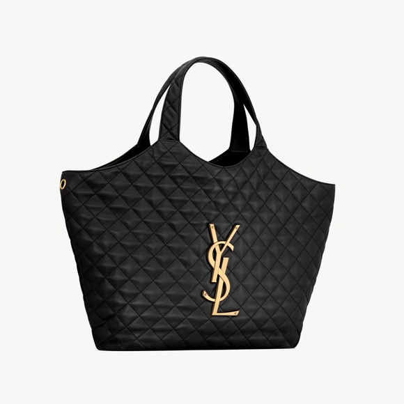 Yves Saint Laurent Handbags - Yves Saint Laurent Icare lambskin quilted Tote Bag w/ pochette